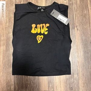 MOTEL ROCKS-Gimon crop top in black love